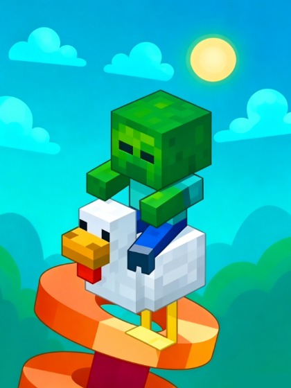 Chicken Jockey Helix Jump